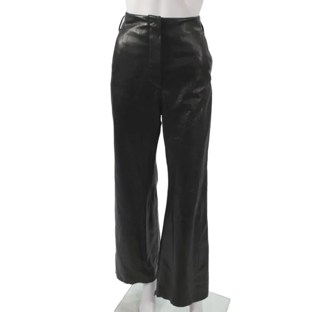 Nanushka Womens Dress Pants Black Solid Biker Size XS